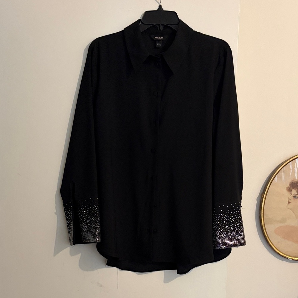 River Island Black Shirt with Silver Accents